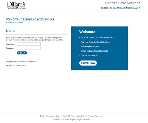 dillard's pay my bill online.